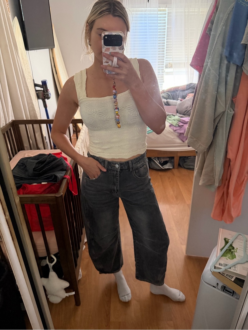 BLACK BARREL JEANS - Picture 9 of 14